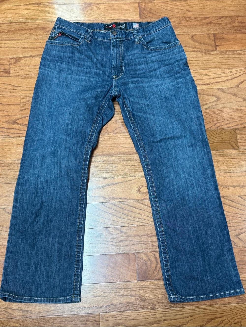Ariat FR M4 Relaxed Boot Cut Jeans Men’s 36x30 Flame Resistant CAT 2 Dark Wash